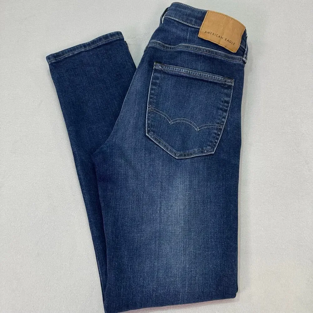 American Eagle AirFlex+ Slim Straight Stretch Jeans Dark Wash Men’s 30x32